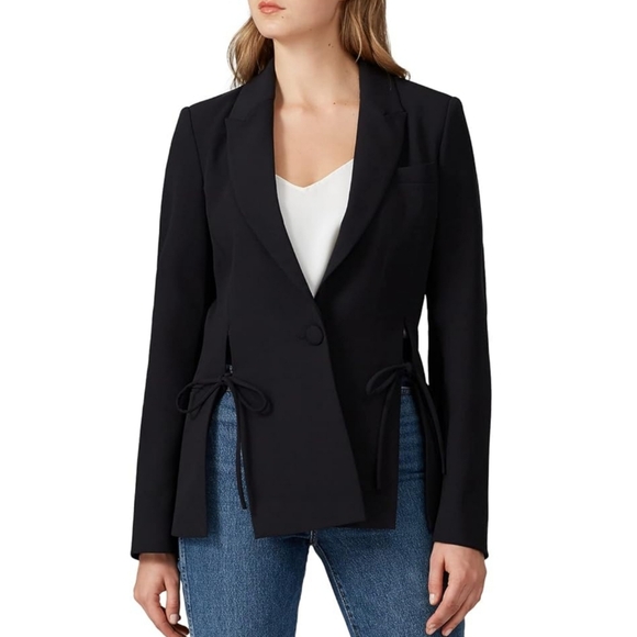 Prabal Gurung Black Tie Blazer, Size 8 - Picture 1 of 15